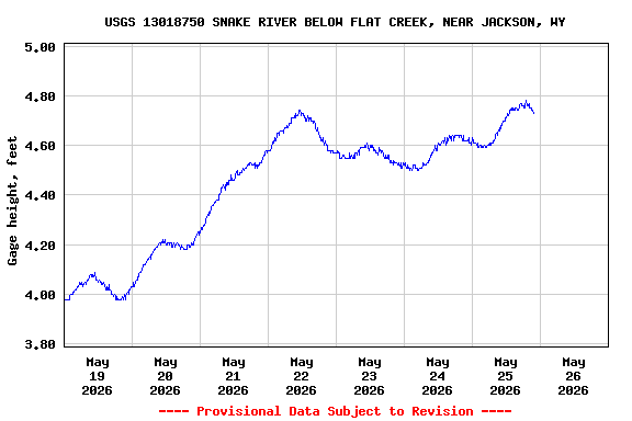 Graph of  Gage height, feet